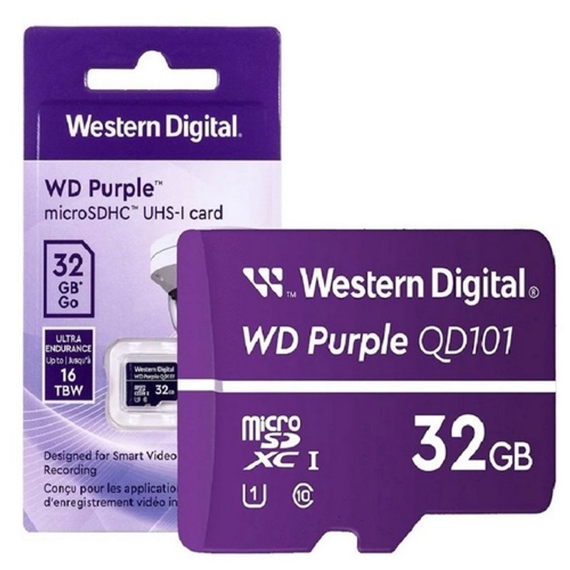 WESTER DIGITAL - Memoria Micro SD Western Digital WD PURPLE 32GB QD101