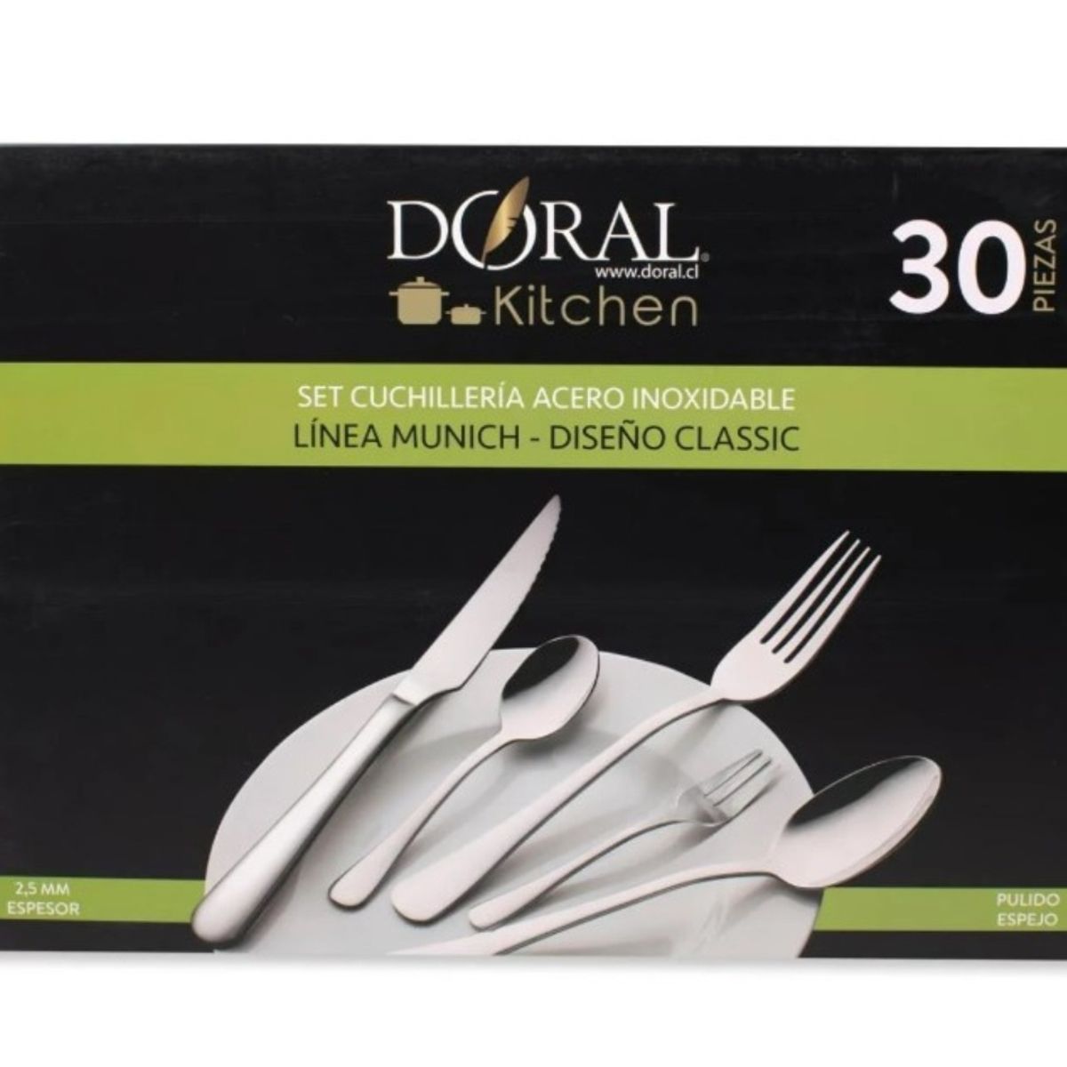 DORAL - SET CUCHILLERIA MUNICH 30 PZS CLASICA