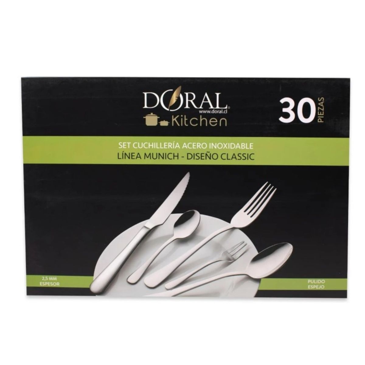 DORAL - SET CUCHILLERIA MUNICH 30 PZS CLASICA