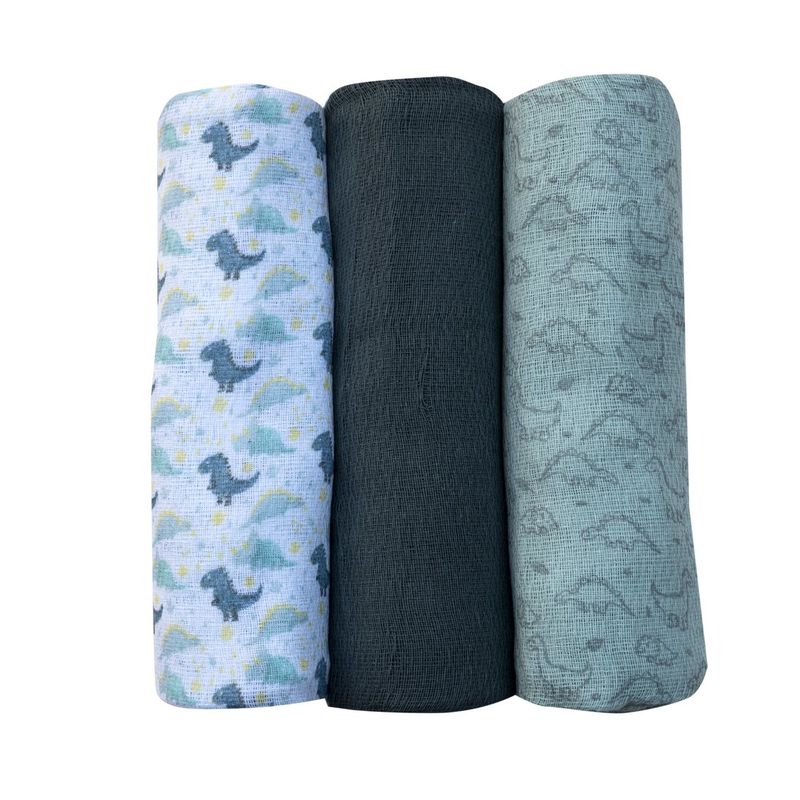 PUMUCKI - Set de 3 Pañales de Algodón Azul Pumucki