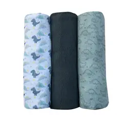PUMUCKI - Set de 3 Pañales de Algodón Azul