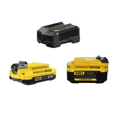 STANLEY - Kit 2 baterías 2Ah/4Ah+ cargador 4Ah 20V SCB224CK-B2