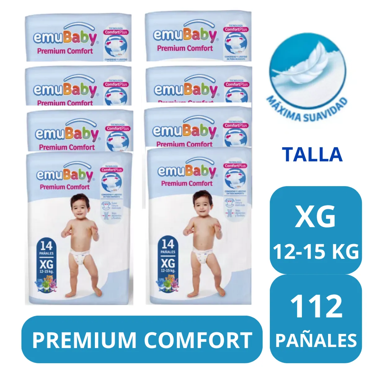 GENERICO - Pañal Emubaby Comfort XG X8