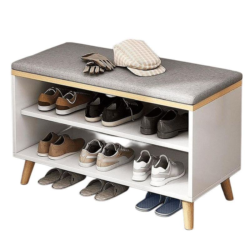 ACTUAL - Zapatero Organizador De Calzado Con Asiento Acolchado 2 en 1