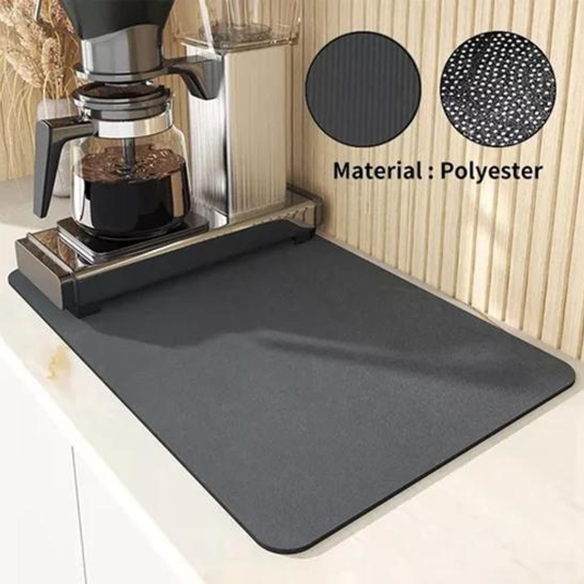 GENERICO - Alfombra Absorbente 40x50 cm Café Antideslizante para Secar