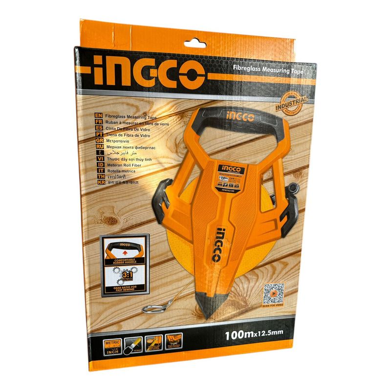 INGCO - Huincha Cinta De Medir De Fibra Vidrio 100mt Ingco Hfmt83100