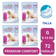 EMUBABY - Pañal Premium Comfort G X4