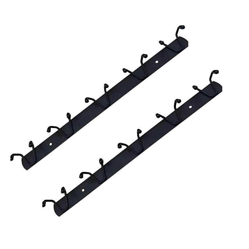 GENERICO - X2 Perchero 5 Ganchos Dobles Acero Inoxidable Pared Toallas