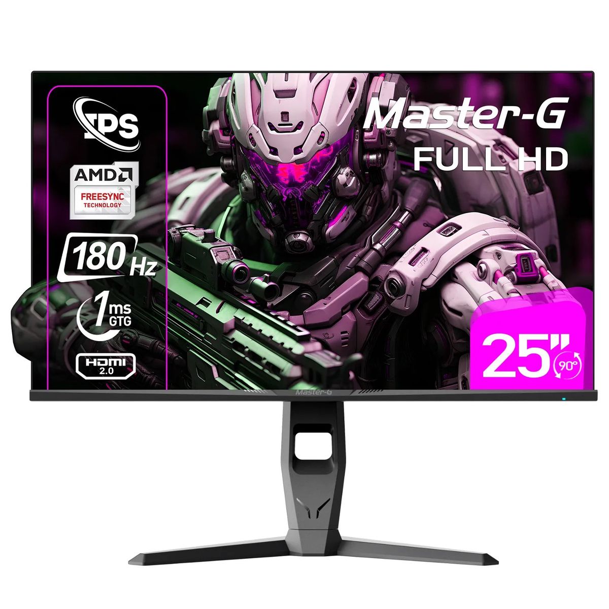 MASTER G - Monitor Gamer 25" FHD IPS Pivote 90 180Hz 1Ms MGMG2540