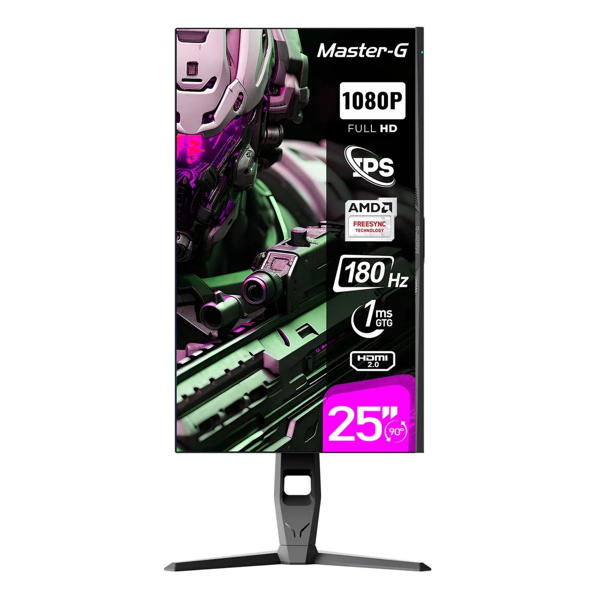 MASTER G - Monitor Gamer 25" FHD IPS Pivote 90 180Hz 1Ms MGMG2540