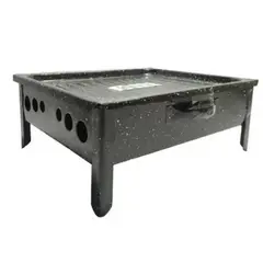 IMPORTCLICK - Parrilla Brasero Mesa Chapa Enlozada 30x25x12 CM - Negro