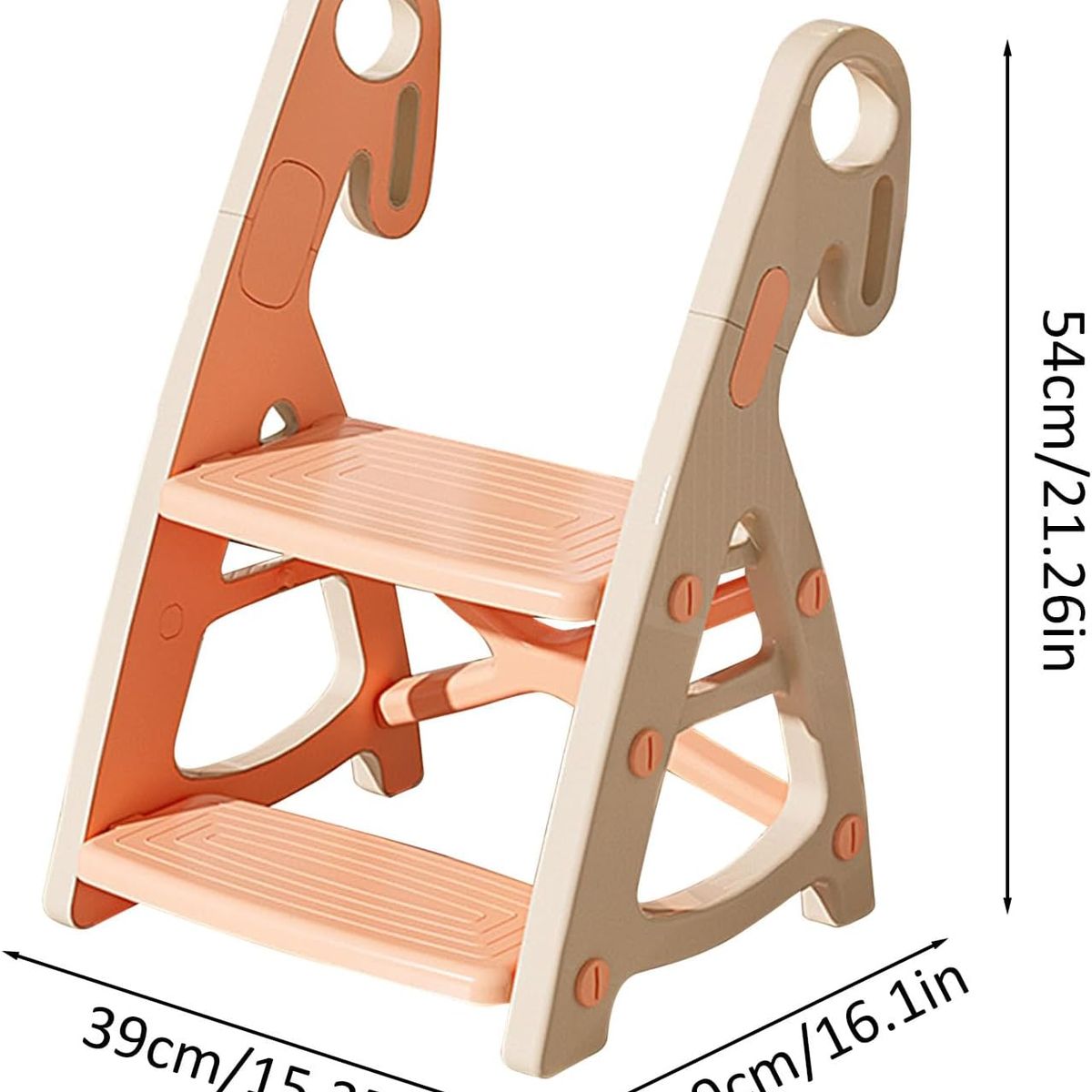 WAKESHOME - Mini Escalera para Niños Taburete de Dos Escalones