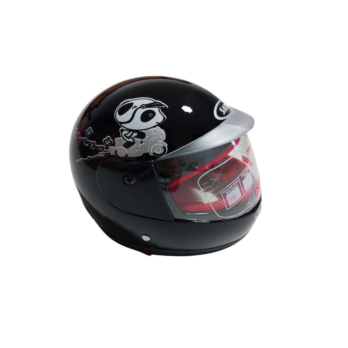 GENERICO - Casco de Moto para Niños en Negro