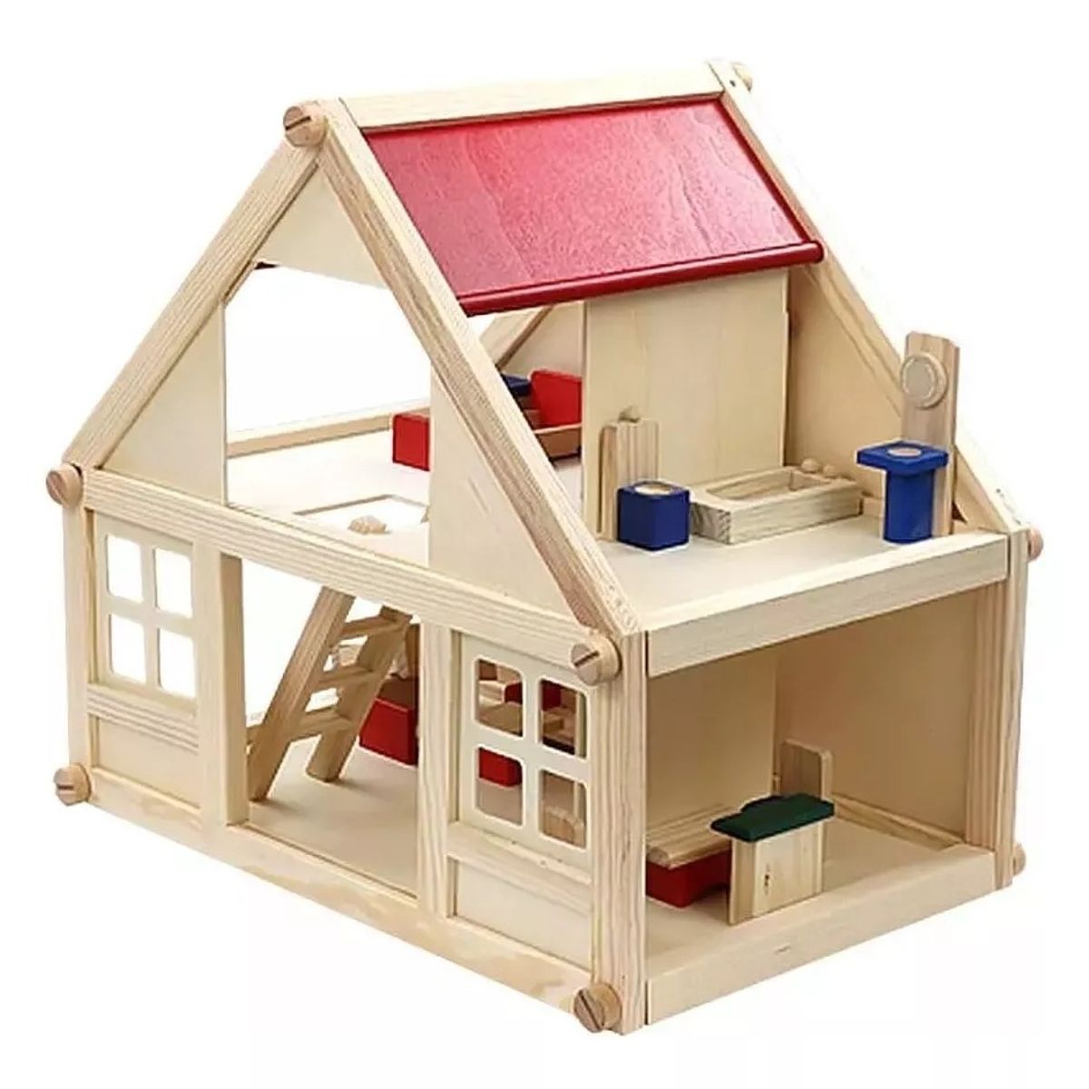 GENERICO - Casa De Muñecas De Madera Y Muebles De Juguete Madera