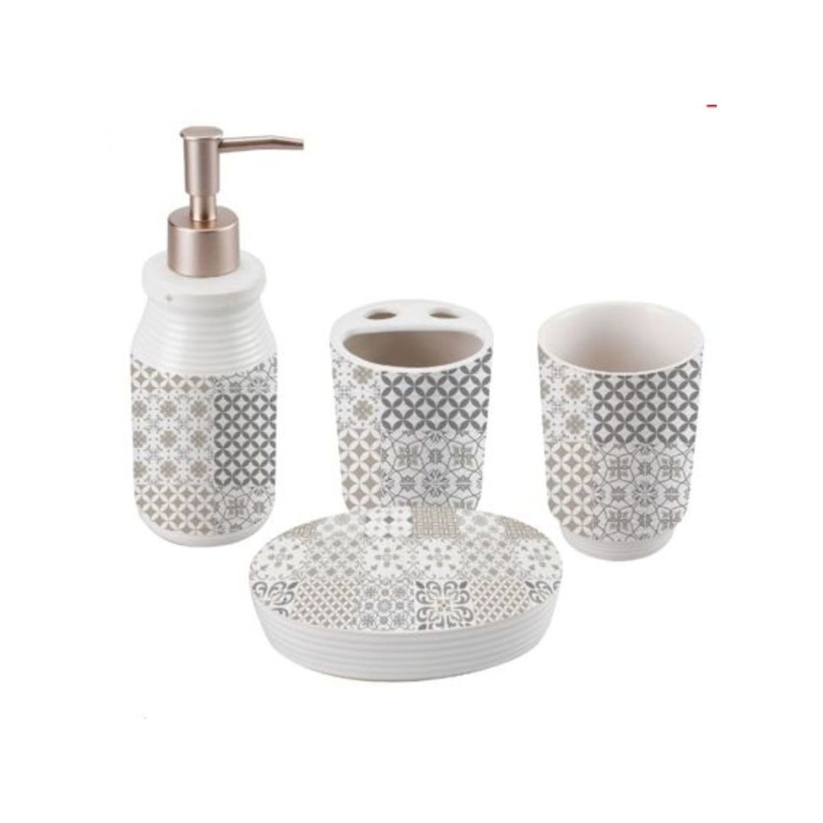 GENERICO - Juego de Accesorios de Cerámica Para Baño 4 Piezas - Bursa