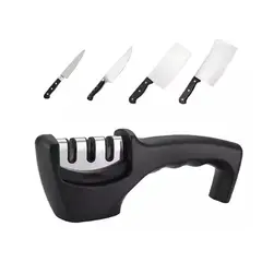 GENERICO - Afilador De Cuchillo Tijera Cocina 3 Etapas Acero Y Cerámica