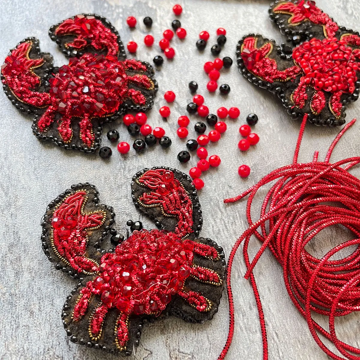 MARTIN BORDADOR - Mini Kit Pedrería Cangrejo