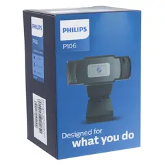 PHILIPS - WEBCAM P106, FULL HD 720P, MICRO; ELECTROTOM COLOR NEGRO