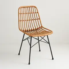 KLIK - Silla de Comedor Terraza Rattan Grecia Color Madera - Café