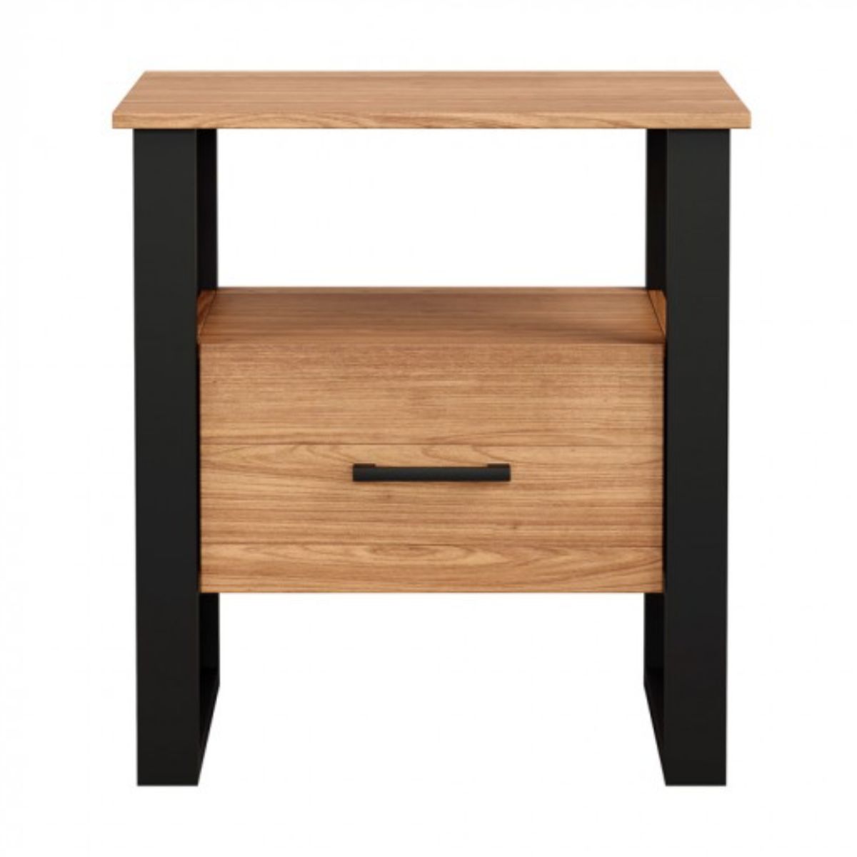 ROCA - Velador Guayacán 1 cajón Canela- negro