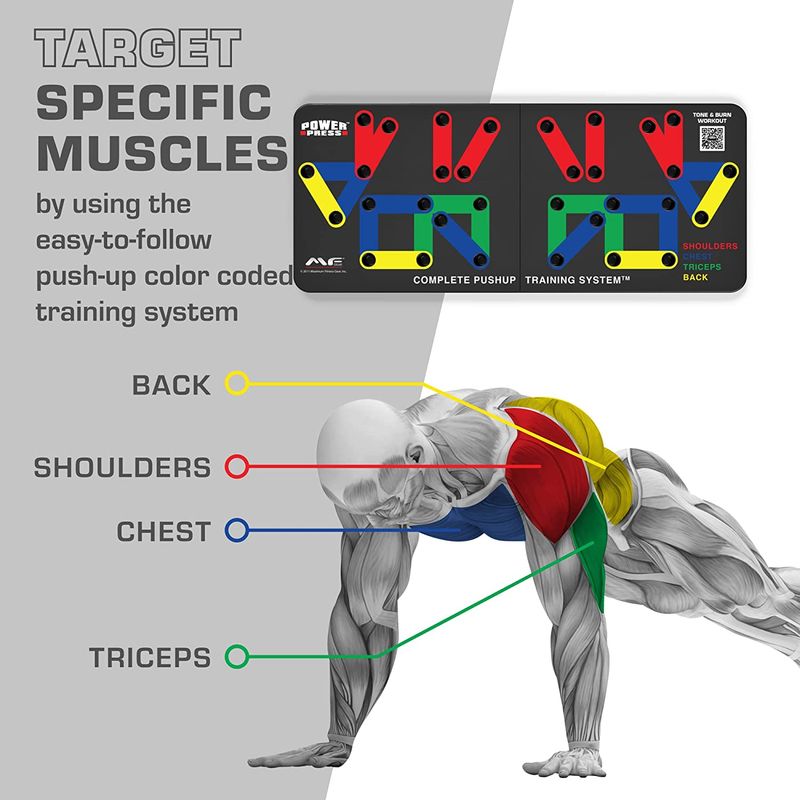 MOVI - Tabla Fitness Para Flexiones Multiuso Push Up Pecho Hombro Espalda