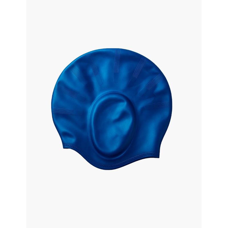 SAMIA - Gorro goma orejas natación azul - Azul