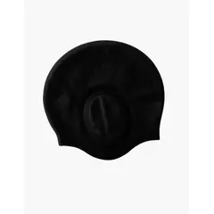SAMIA - Gorro goma orejas natación negro - Negro