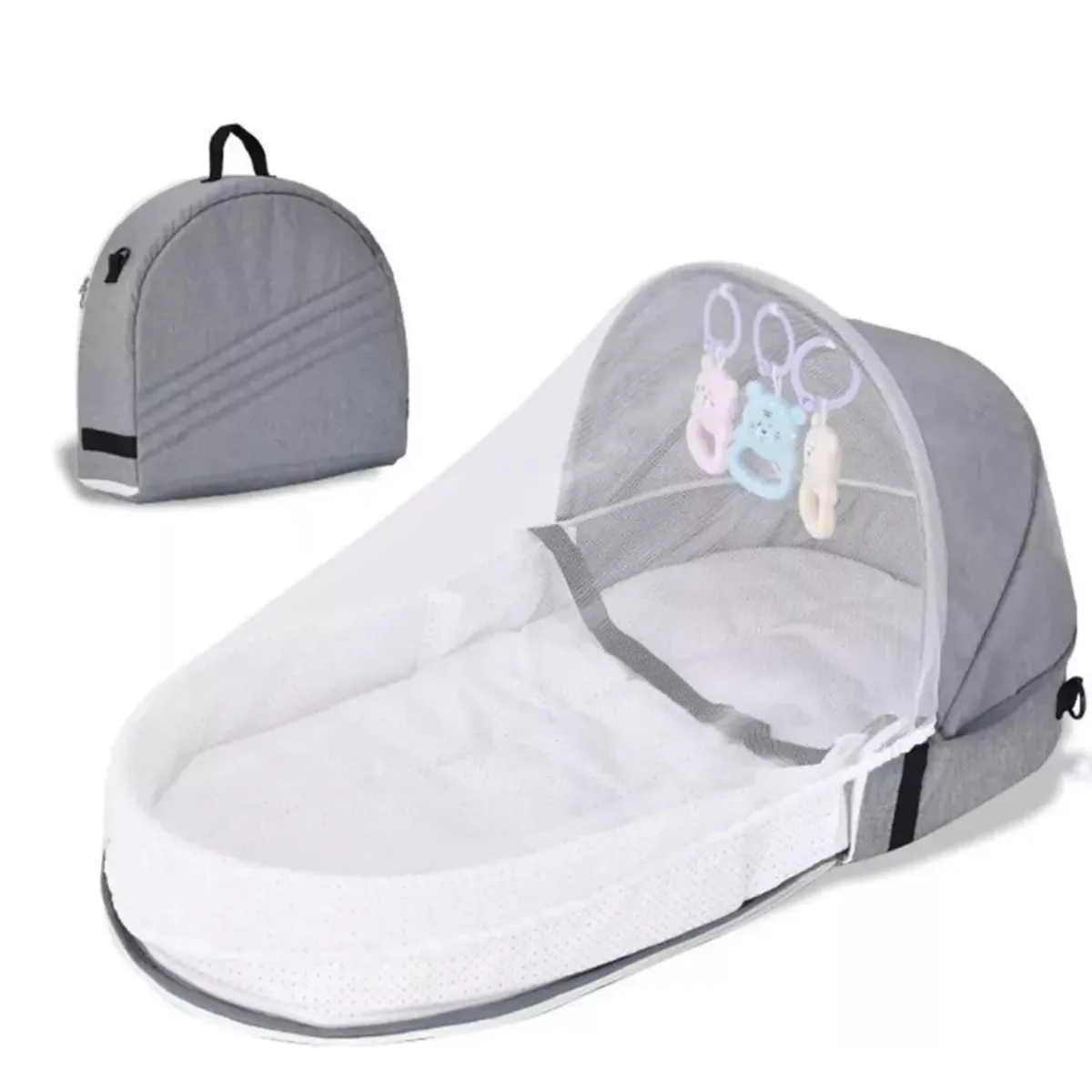 MUNDO MAGIA - Cama Para Bebé Recién Nacido Plegable Mosquitera