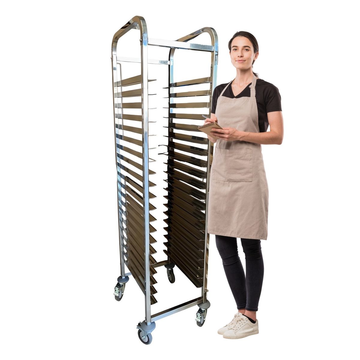 PROCHEF - Carro Bandejero Acero Inox. 20 Bandejas Casino 35x45 cm.