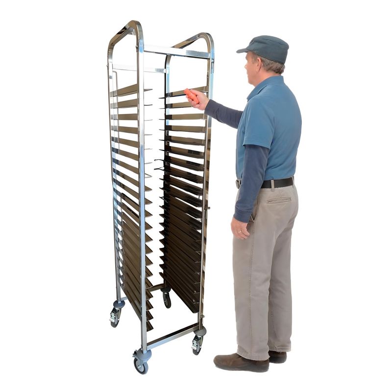 PROCHEF - Carro Bandejero Acero Inox. 20 Bandejas Casino 35x45 cm.