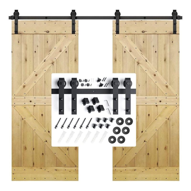 GENERICO - Riel Corredizo de Acero para Puertas de Granero 2,44m 150kg