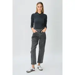 IO - Polera Manga Larga Negro Mujer