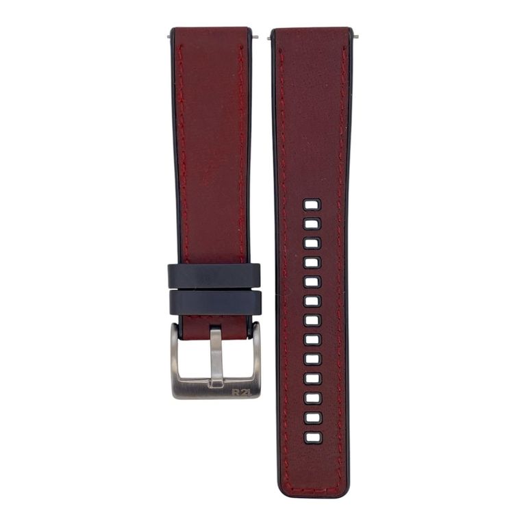 Correa Reloj Cuero Resina Ranger Quick Release Rojo 20