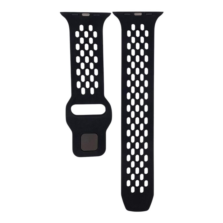 Correa Reloj Caucho FKM Kraken Apple Watch 42 - 49mm Negro 42
