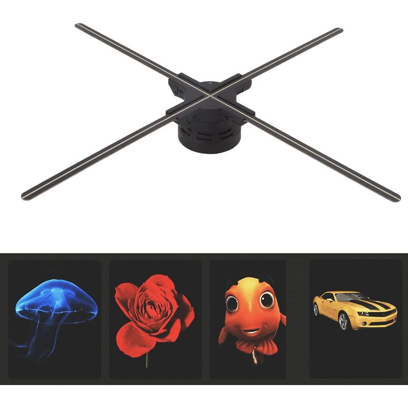 CASTLETEC - hologramas Publicitario 3D Projector Wifi 766p 65cm Q65