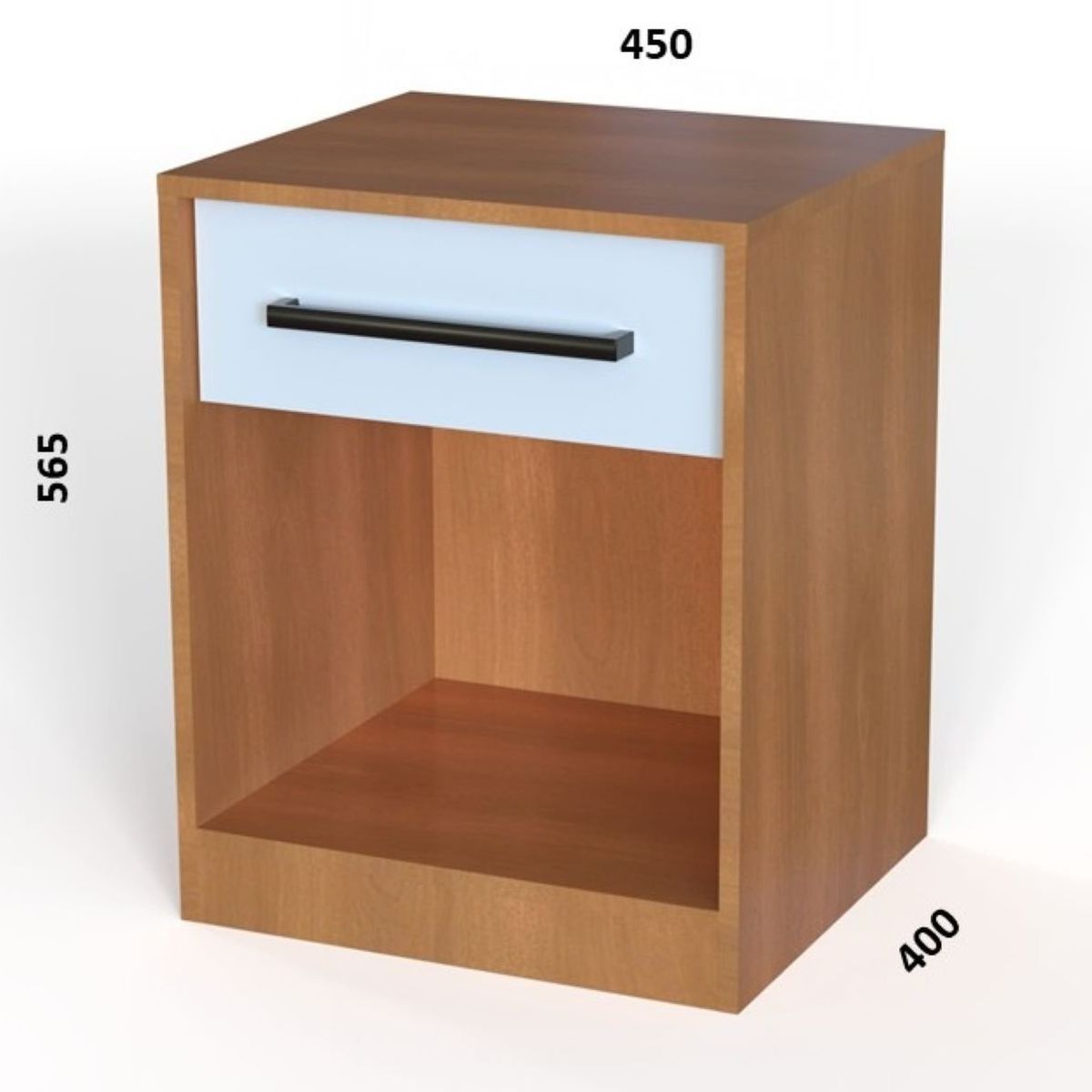 ROCA - Velador Ámbar 1 cajón Canela- blanco