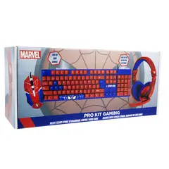 DISNEY - KIT GAMER 3 EN 1 SPIDERMAN (TECLADO, MOUSE Y AUDÍFONOS) OPEN BOX