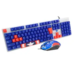 DISNEY - KIT GAMER 3 EN 1 CAPITÁN AMÉRICA (TECLADO, MOUSE Y AUDÍFONOS) OPEN BOX