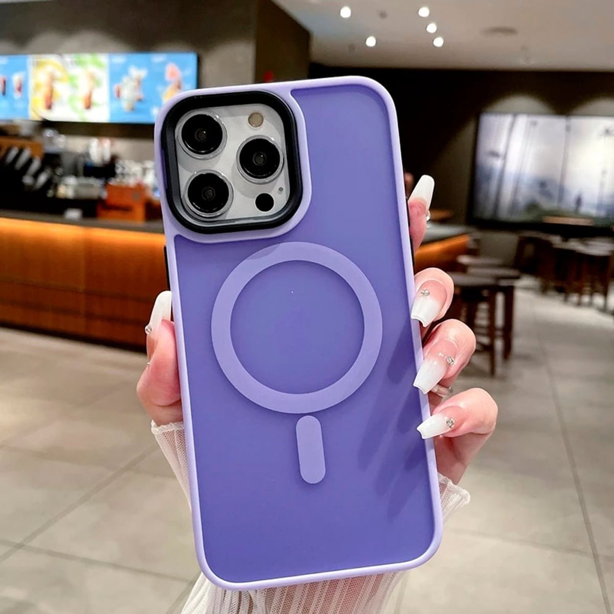 GENERICO - Carcasa Mate Para iPhone 16 Pro Magnetica Lila