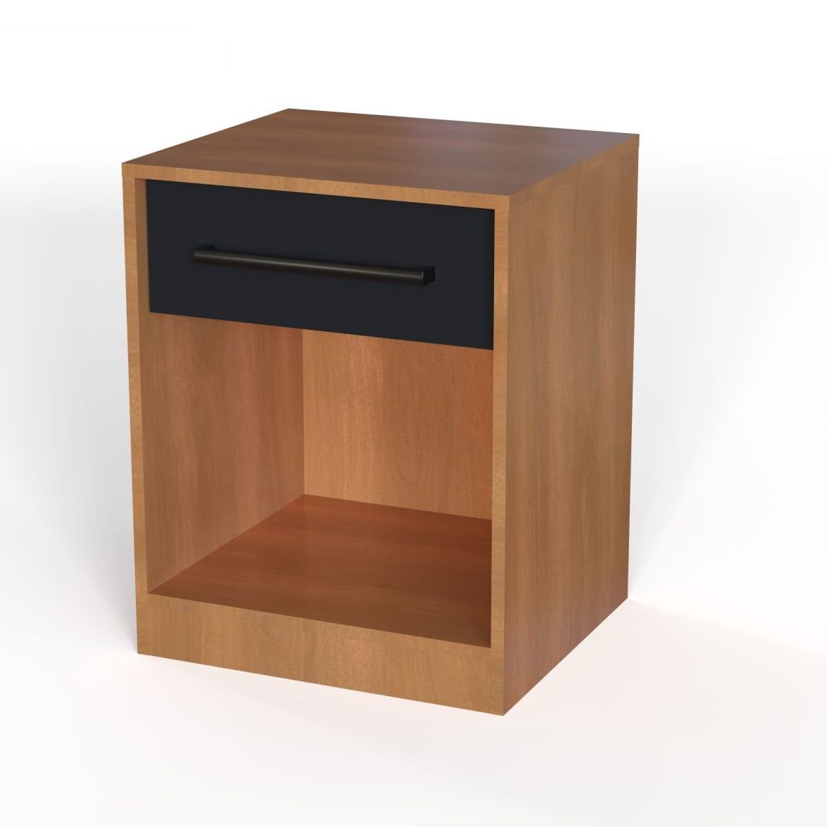 ROCA - Velador Ámbar 1 cajón Canela- negro