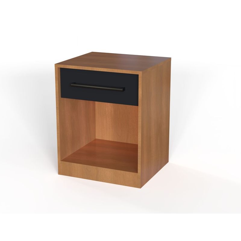 ROCA - Velador Ámbar 1 cajón Canela- negro