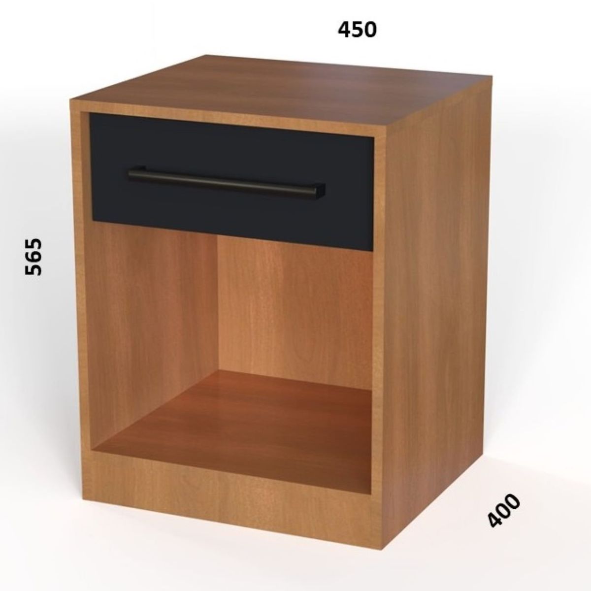 ROCA - Velador Ámbar 1 cajón Canela- negro