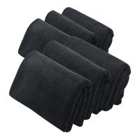 Pack 6 Toallas Negra Peluqueria Barberia Spa Gym 80x40 cm