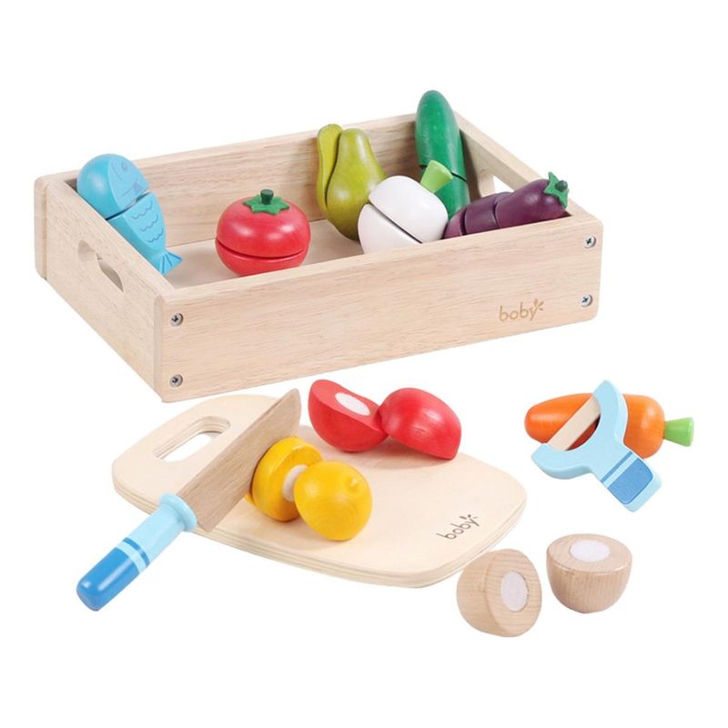 GENERICO - Juego de Frutas y Verduras de Madera - 13 Piezas Creativas