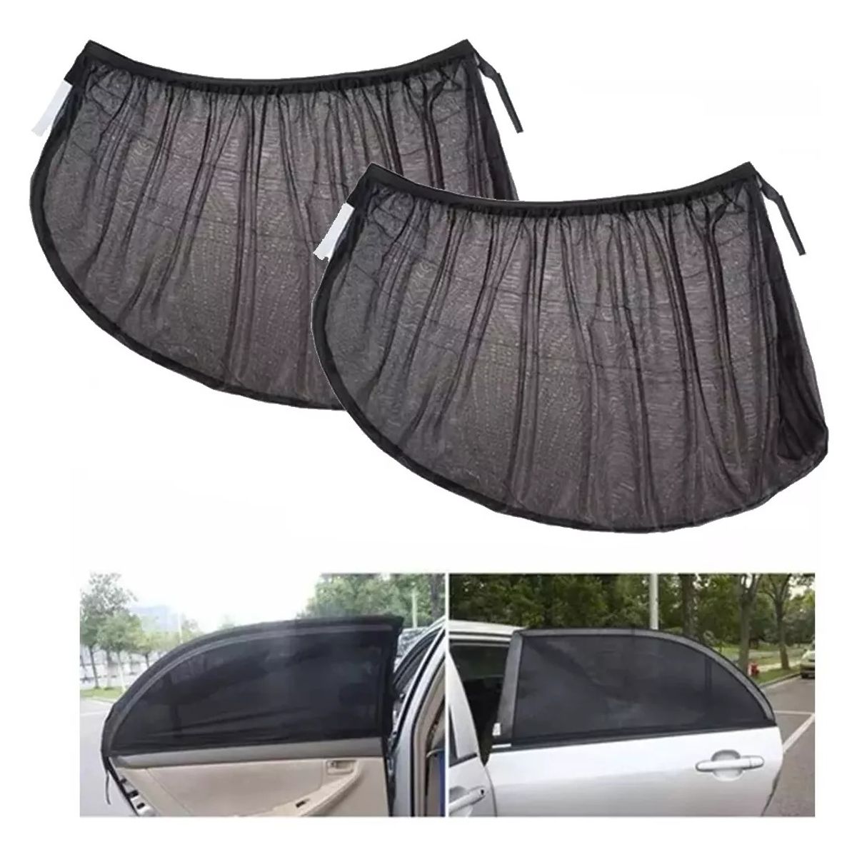 GENERICO - Malla Tapa Sol Para Auto Protector De Ventana