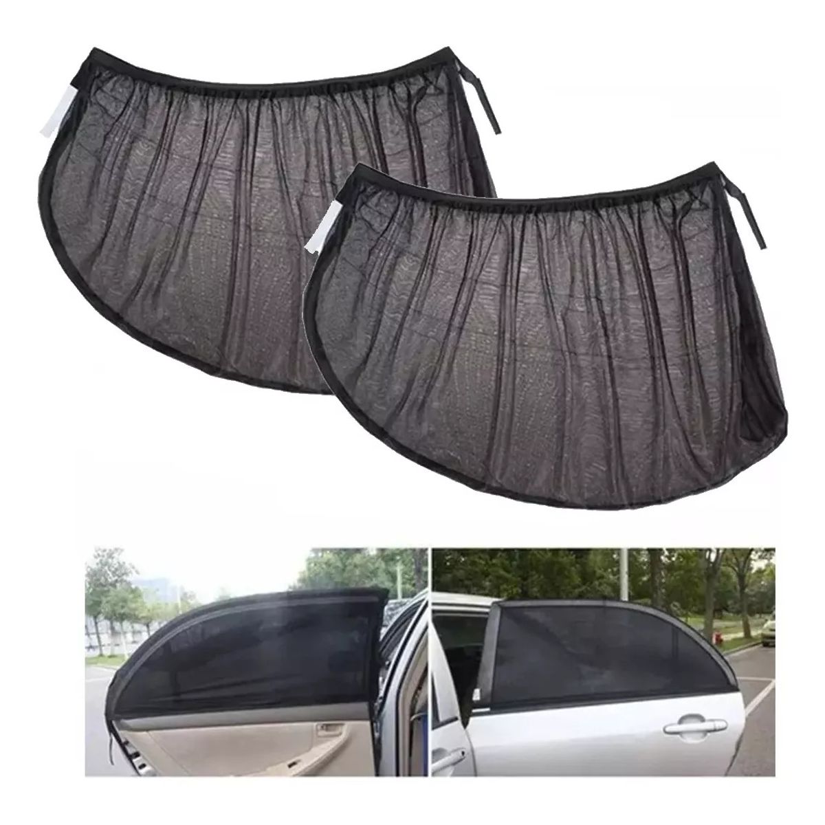 GENERICO - Malla Tapa Sol Para Auto Protector De Ventana