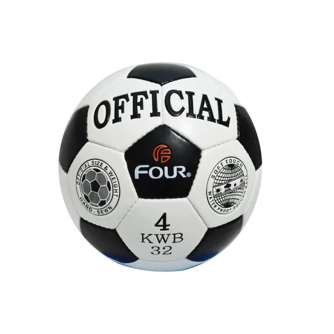 FOUR - Balón de Futbol N°4 Four Oficial Blanco Negro