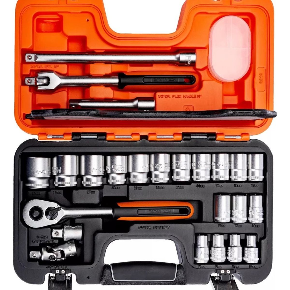 BAHCO - Maleta dados 1/2 24pzs mm hex - S240