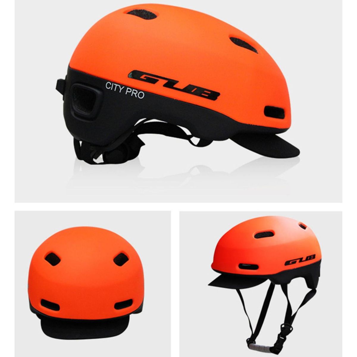 IMPORTCLICK - Casco Bicicleta City Visera Profesional L Naranjo - Naranjo