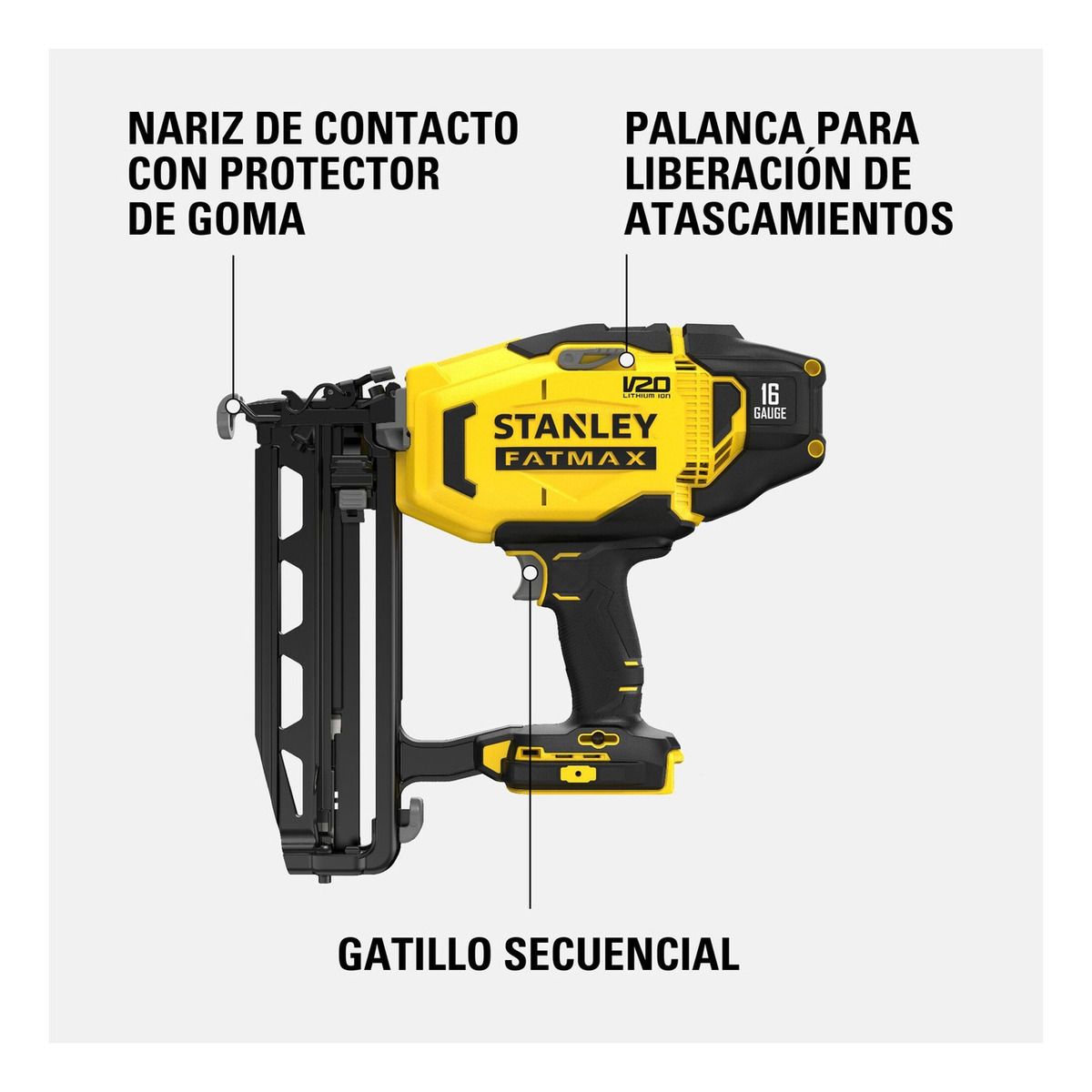 STANLEY - Clavadora Stanley 16 20v SCN616B